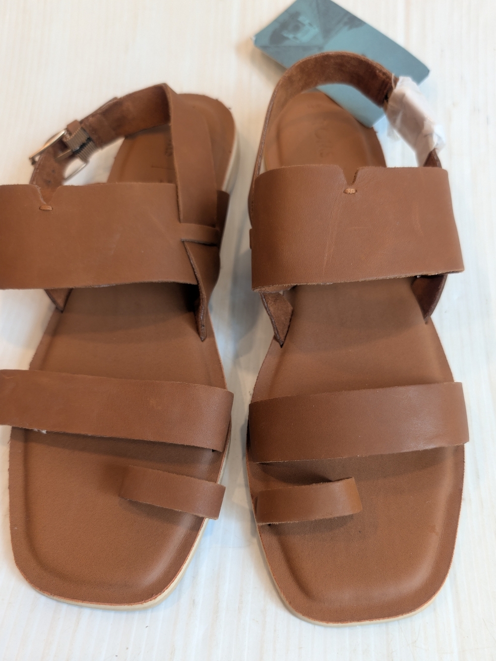 TOMS Freya Women's Tan Vegan Leather Strappy Slingback Sandals Size 11 - Picture 5 of 8